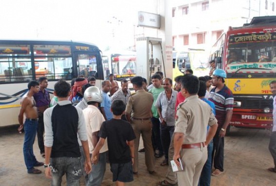 Vehicle drivers staged protest alleging sale of adulterated fuel at Bardowali BOC